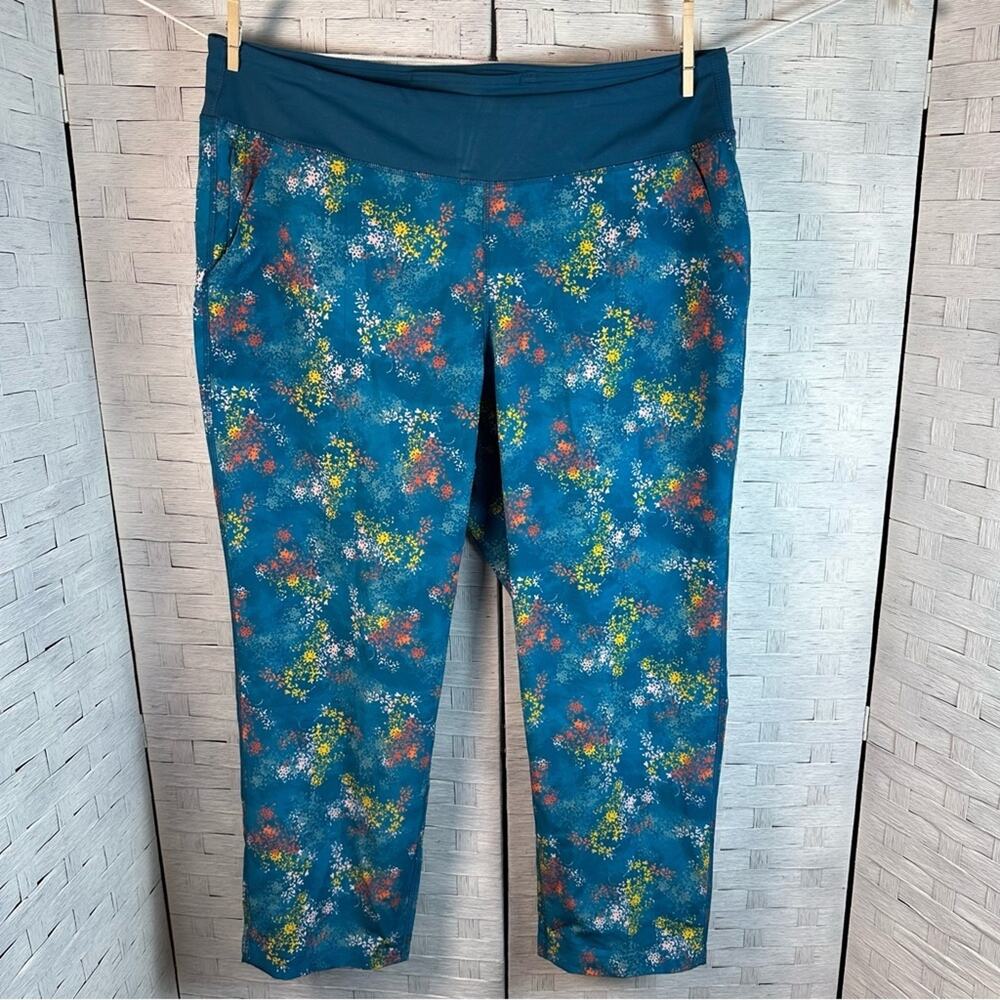 Lands' End Repreve Active Pant jogger, floral lightweight pockets, plus size